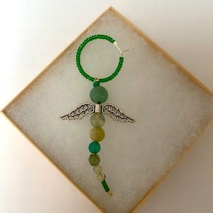 Whimsical wine glass charm